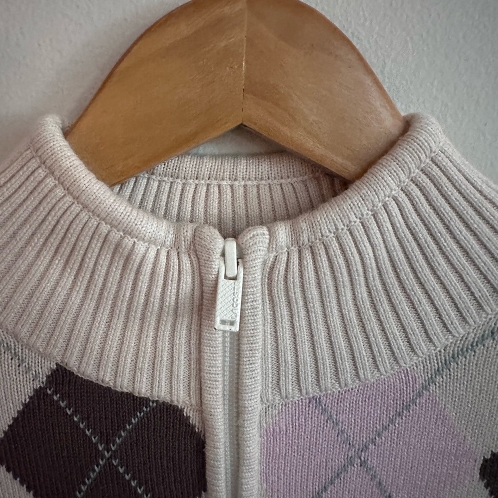 Lacoste Izod Argyle Cardigan Sweater - Picture 5 of 6